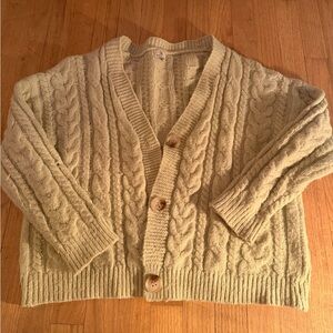 Cozy Cable Knit Cardigan Vrg Grl